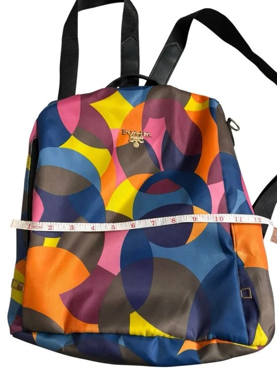 Poaba Multicolor Backpack. Adjustable Straps - Picture 4 of 9